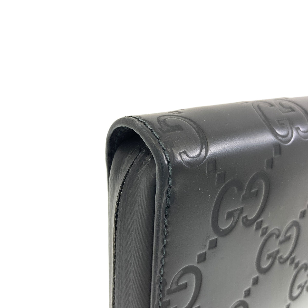 GUCCI 771421 Zip Around GG Long wallet (with coin pocket) Rubber Ladies [Used]