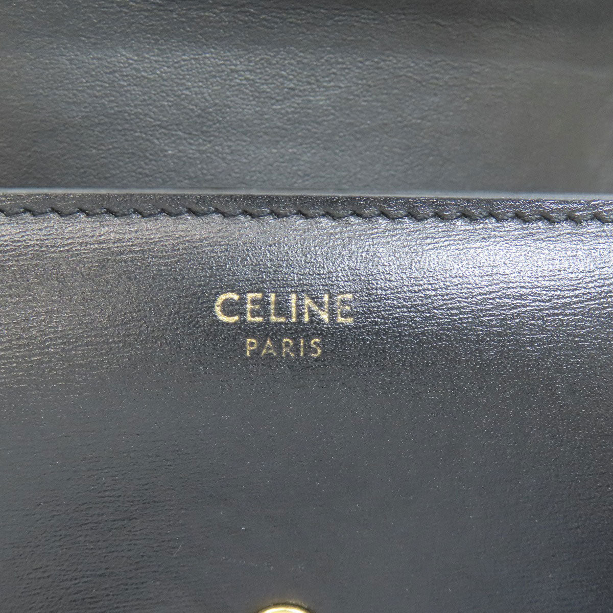 CELINE Small flap wallet Triomphe Bifold Wallet with Coin Pocket Leather Ladies [Used]