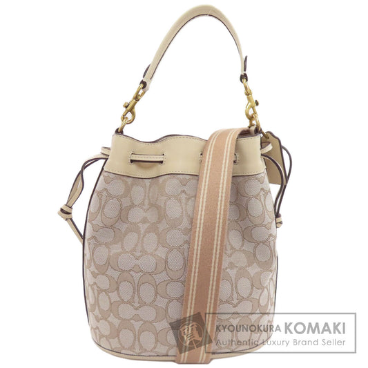 COACH C3853 Field Bucket Signature 2WAY Handbag Canvas Ladies [Used]