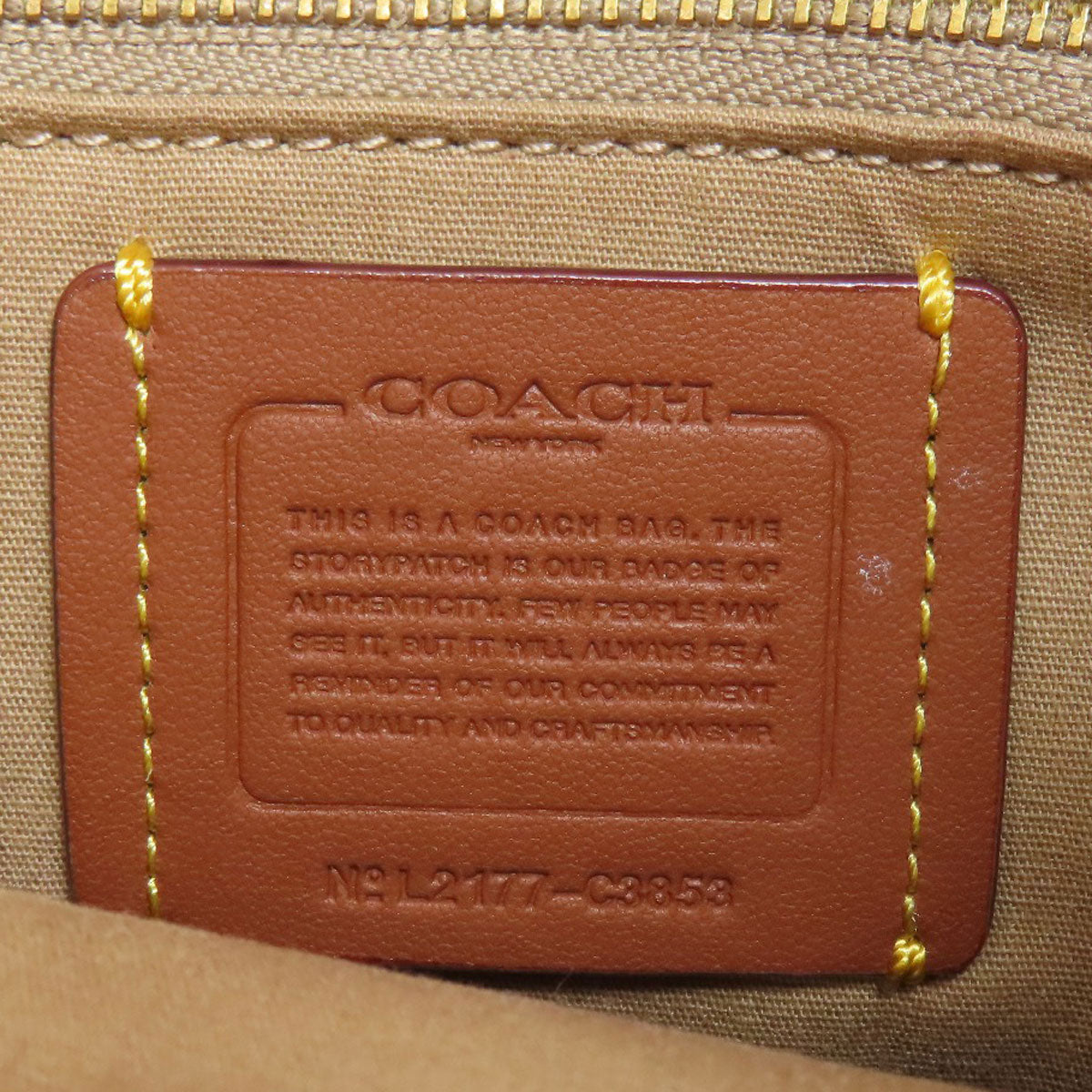 COACH C3853 Field Bucket Signature 2WAY Handbag Canvas Ladies [Used]