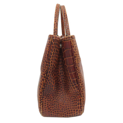 Longchamp Le Roseau embossed Handbag Leather Ladies [Used]