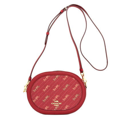 COACH C4057 Camera bag with hole and carriage dot print Shoulder Bag PVC LeatherLadies [Used]