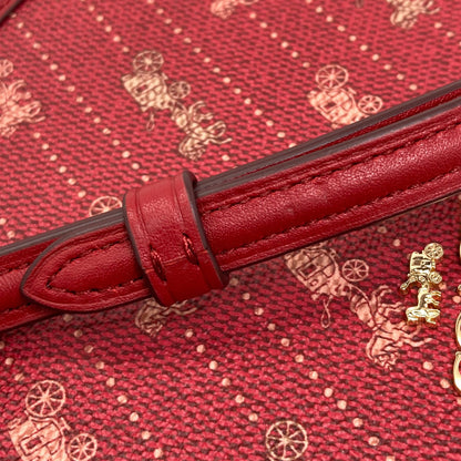 COACH C4057 Camera bag with hole and carriage dot print Shoulder Bag PVC LeatherLadies [Used]