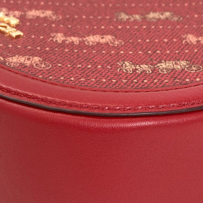 COACH C4057 Camera bag with hole and carriage dot print Shoulder Bag PVC LeatherLadies [Used]