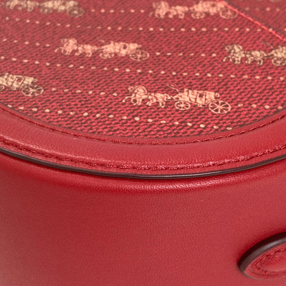 COACH C4057 Camera bag with hole and carriage dot print Shoulder Bag PVC LeatherLadies [Used]
