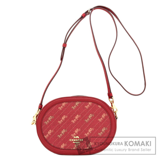 COACH C4057 Camera bag with hole and carriage dot print Shoulder Bag PVC LeatherLadies [Used]