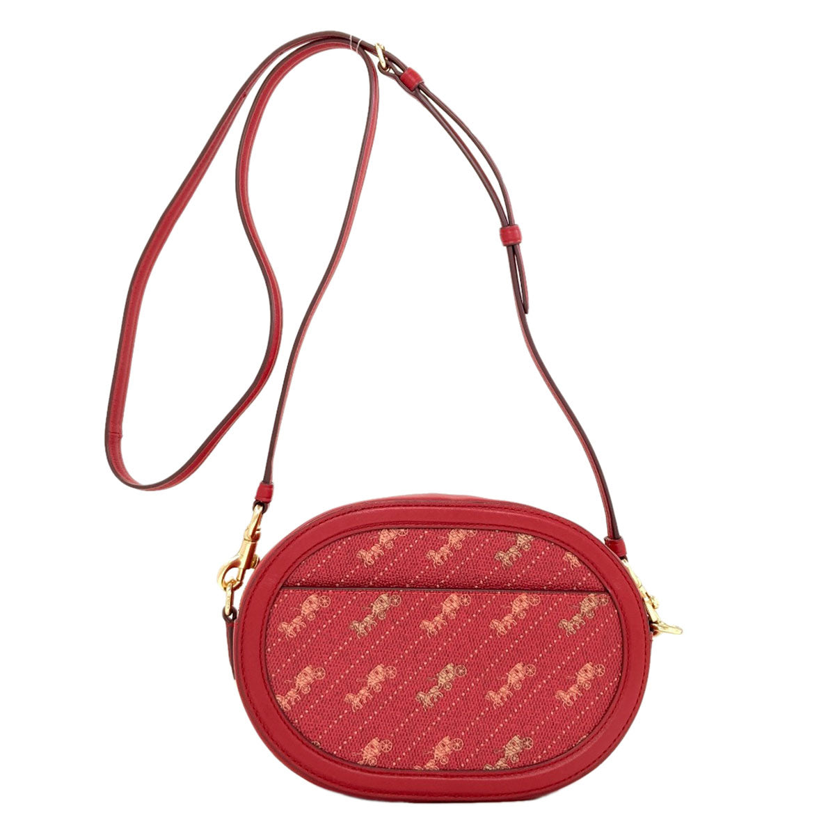 COACH C4057 Camera bag with hole and carriage dot print Shoulder Bag PVC LeatherLadies [Used]