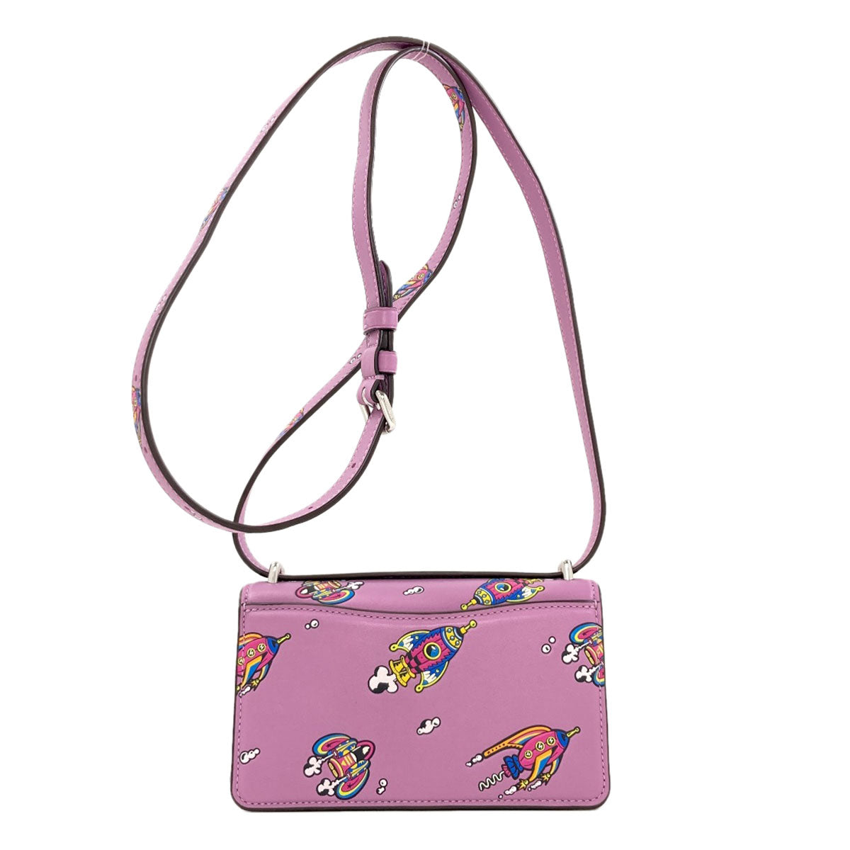 COACH CO102 Bandit Crossbody Rocket Print Shoulder Bag Leather Ladies [Used]