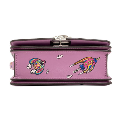 COACH CO102 Bandit Crossbody Rocket Print Shoulder Bag Leather Ladies [Used]