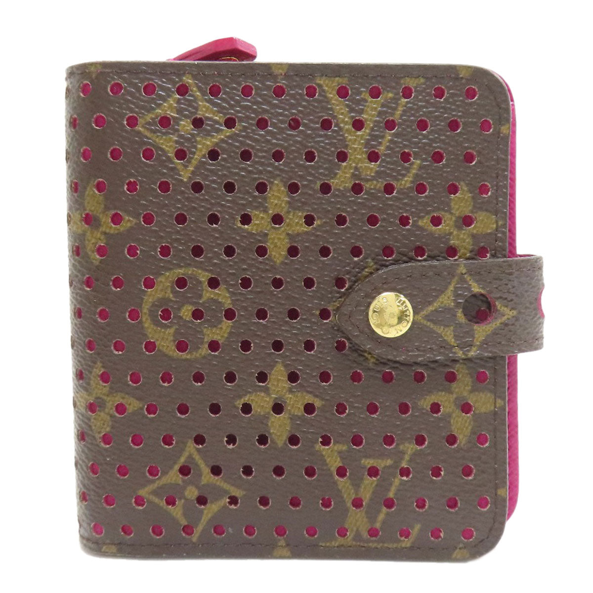LOUIS VUITTON M95188 Compact Zip Perfo Series Bifold Wallet with Coin Pocket Monogram canvas Ladies [Used]