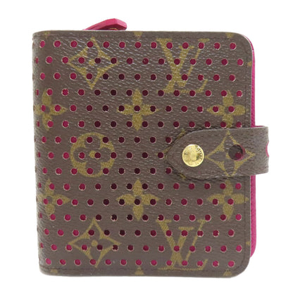 LOUIS VUITTON M95188 Compact Zip Perfo Series Bifold Wallet with Coin Pocket Monogram canvas Ladies [Used]
