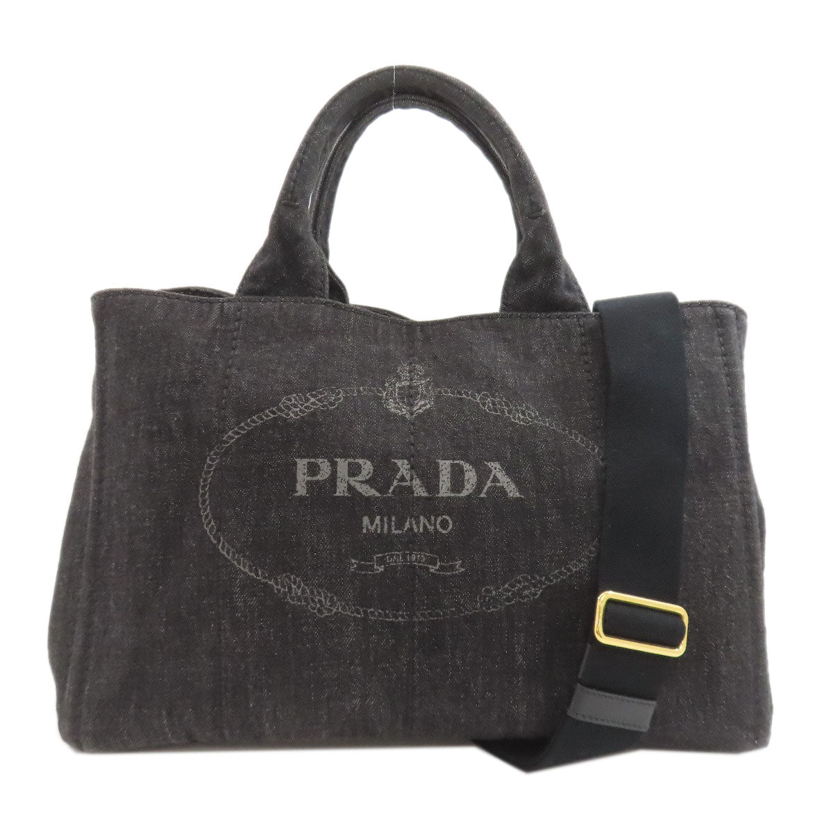 PRADA Canapa 2WAY Handbag Denim Ladies [Used]