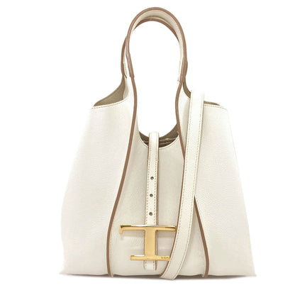 TODS T-Timeless Shopping 2-Way Bag Handbag Calf Ladies [Used]