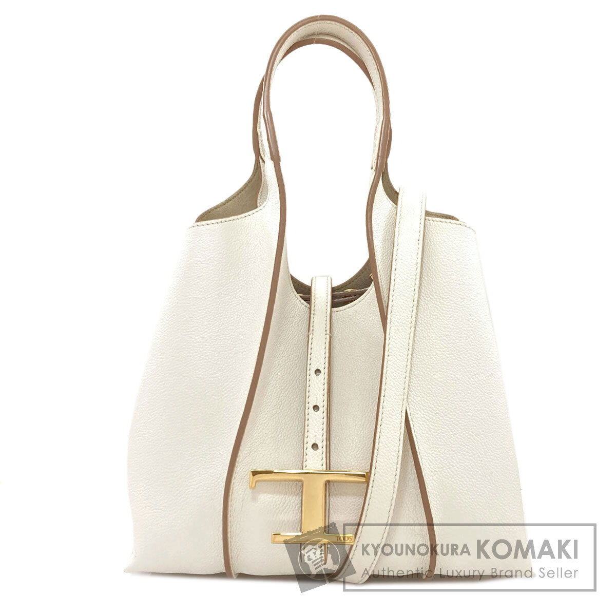 TODS T-Timeless Shopping 2-Way Bag Handbag Calf Ladies [Used]