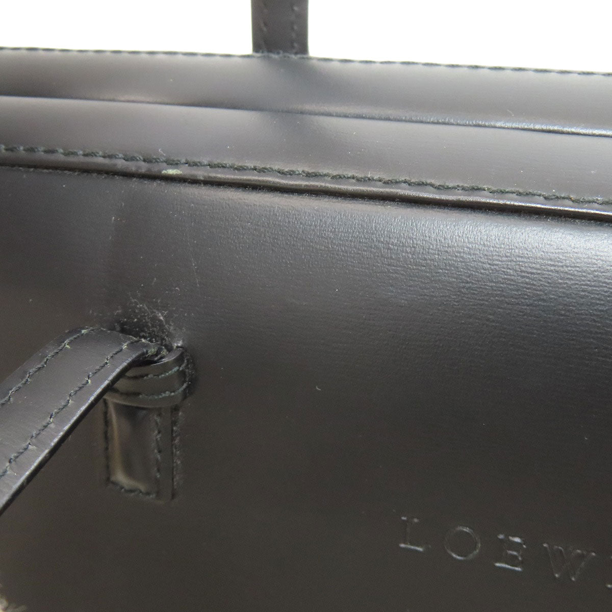 LOEWE logo Handbag Leather Ladies [Used]