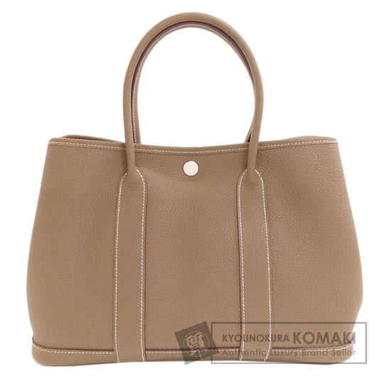 HERMES Garden Party TPM Etoupe SilverHardware Handbag Negonda Ladies [Used]