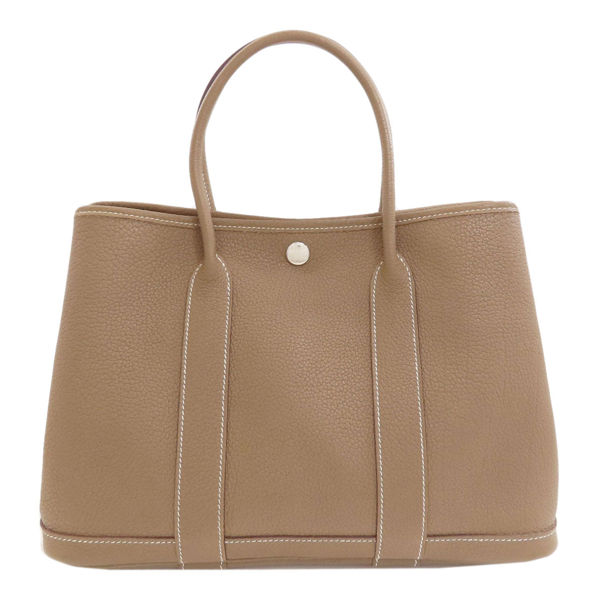HERMES Garden Party TPM Etoupe SilverHardware Handbag Negonda Ladies [Used]