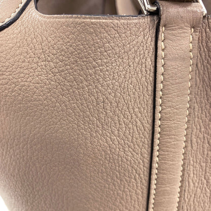 HERMES PicotinPM Turtledove Grey SilverHardware Handbag Chevre Ladies [Used]