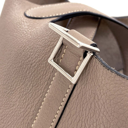 HERMES PicotinPM Turtledove Grey SilverHardware Handbag Chevre Ladies [Used]