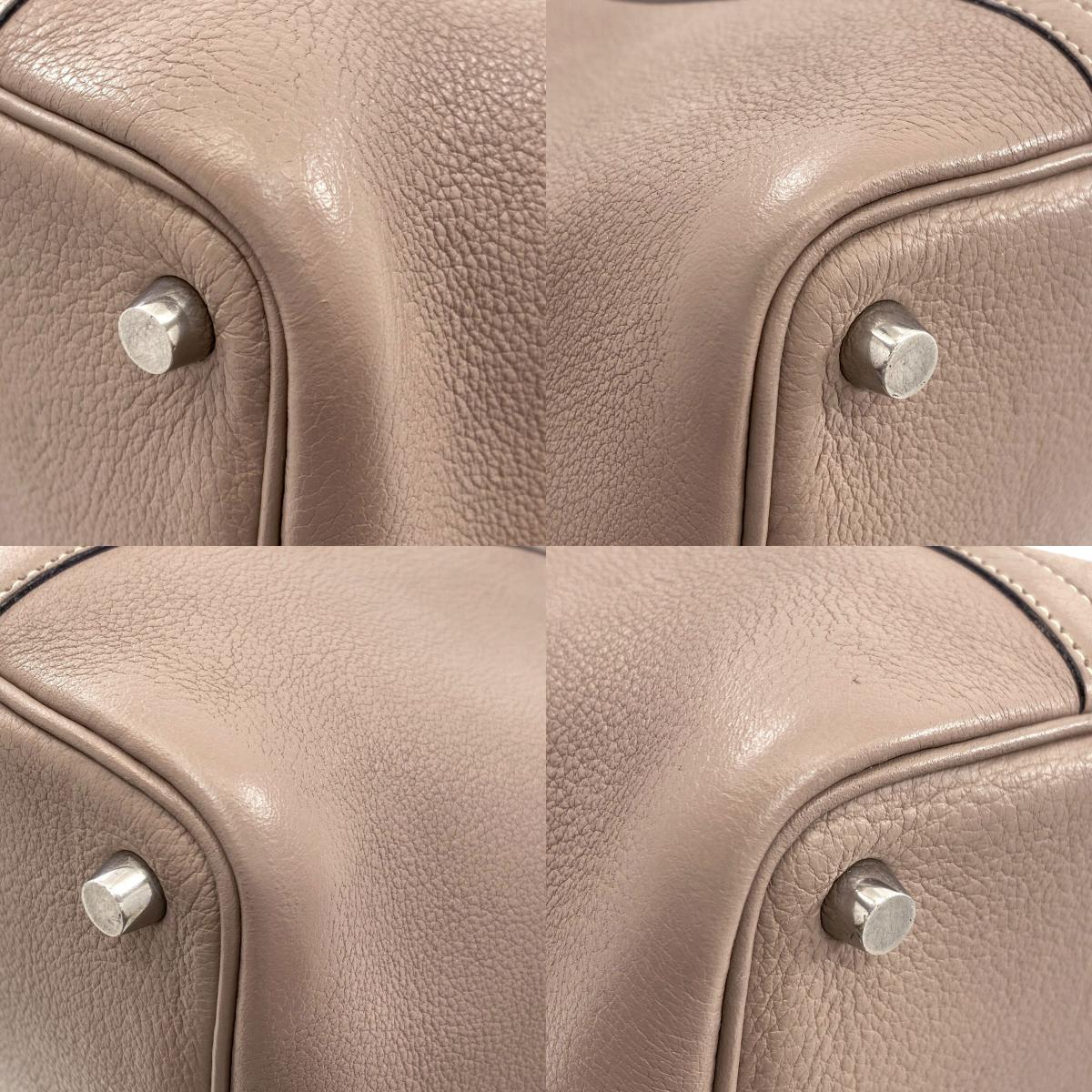 HERMES PicotinPM Turtledove Grey SilverHardware Handbag Chevre Ladies [Used]