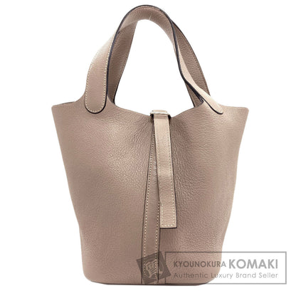 HERMES PicotinPM Turtledove Grey SilverHardware Handbag Chevre Ladies [Used]