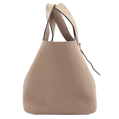 HERMES PicotinPM Turtledove Grey SilverHardware Handbag Chevre Ladies [Used]