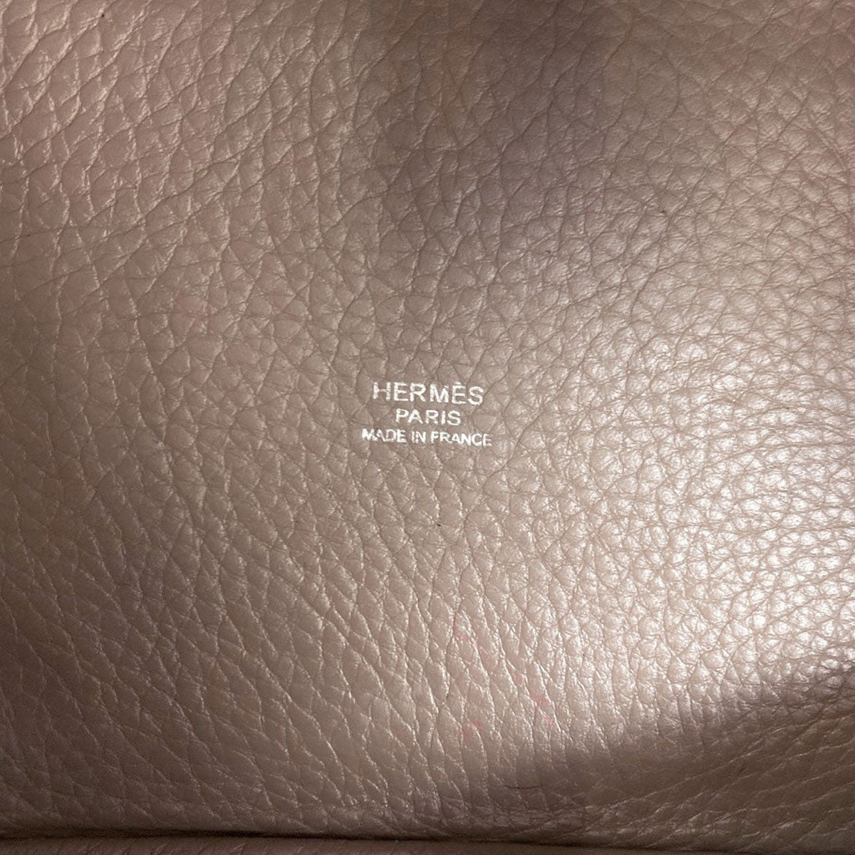 HERMES PicotinPM Turtledove Grey SilverHardware Handbag Chevre Ladies [Used]