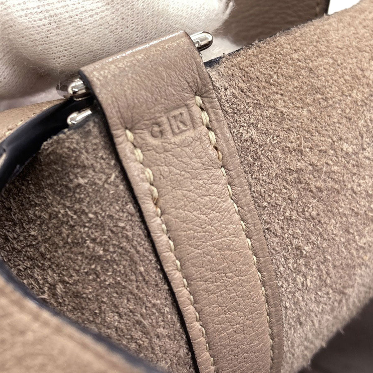 HERMES PicotinPM Turtledove Grey SilverHardware Handbag Chevre Ladies [Used]