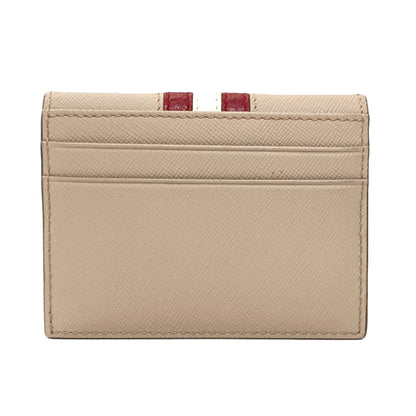 BALLY Barry Stripe Card Case PVC Ladies [Used]