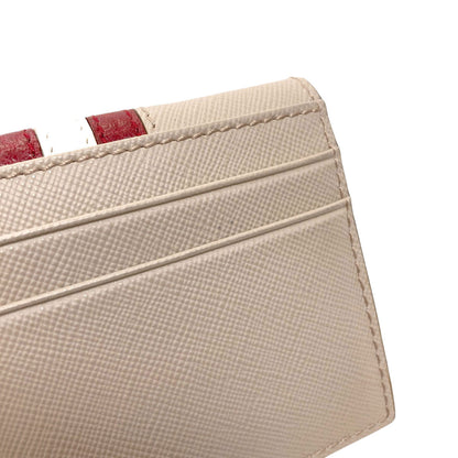 BALLY Barry Stripe Card Case PVC Ladies [Used]