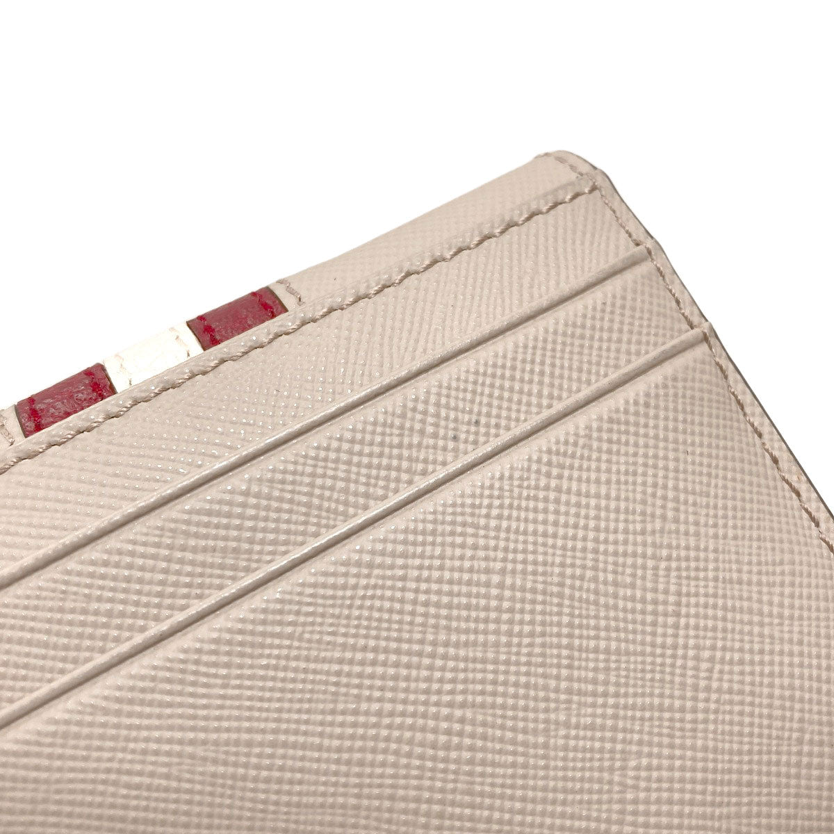 BALLY Barry Stripe Card Case PVC Ladies [Used]