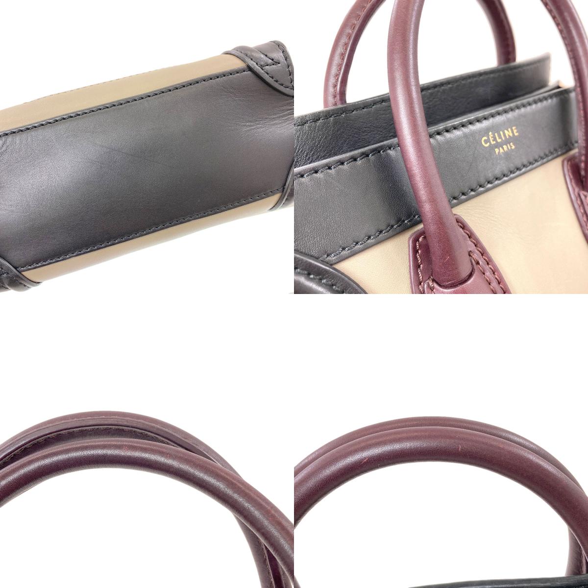 CELINE Luggage Nano 2WAY Handbag Calf Ladies [Used]