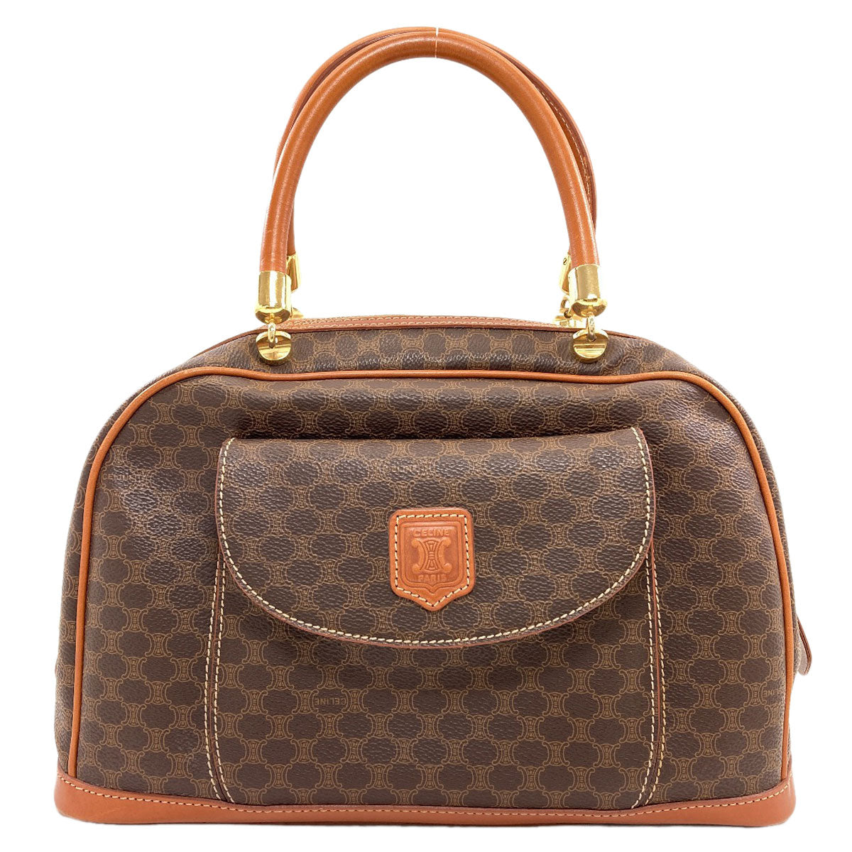 CELINE Macadam pattern Handbag PVC LeatherLadies [Used]