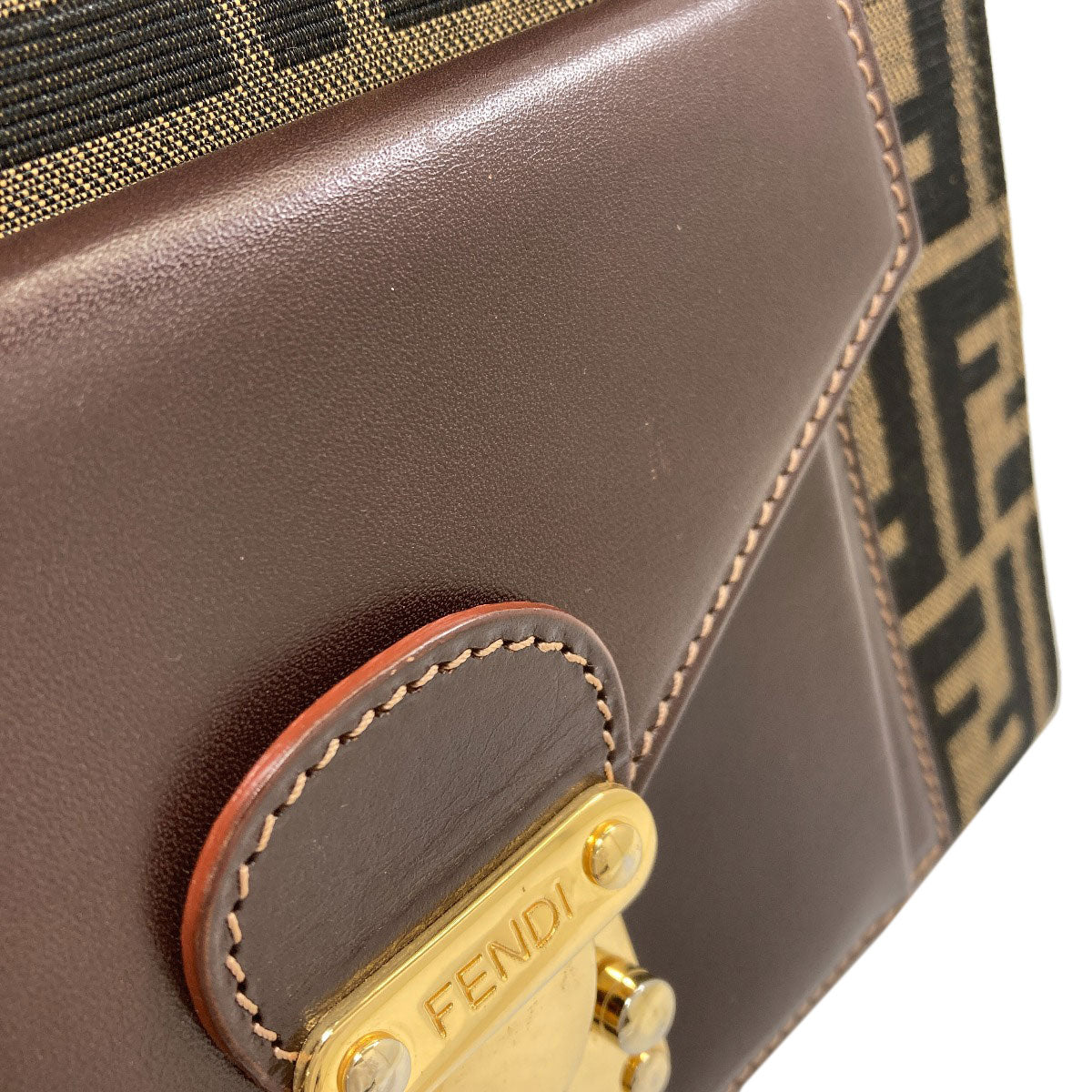 FENDI Zucca pattern 2WAY Handbag Canvas LeatherLadies [Used]