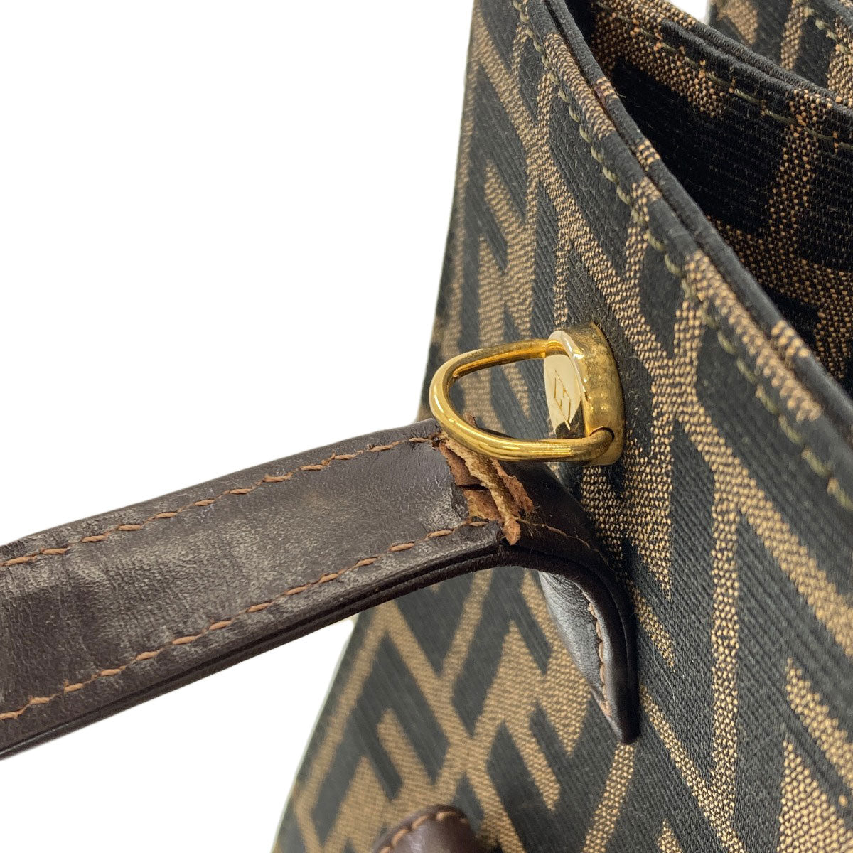 FENDI Zucca pattern 2WAY Handbag Canvas LeatherLadies [Used]