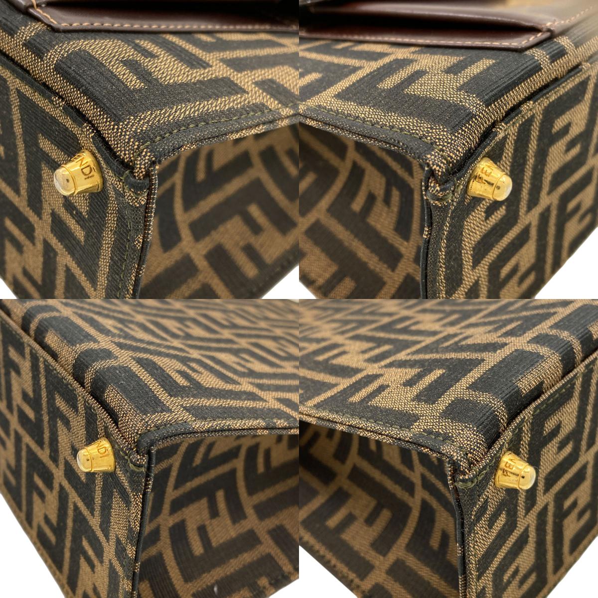 FENDI Zucca pattern 2WAY Handbag Canvas LeatherLadies [Used]