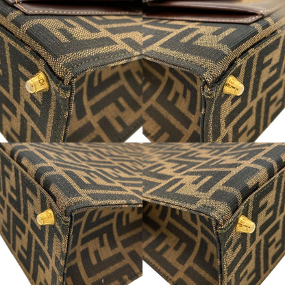 FENDI Zucca pattern 2WAY Handbag Canvas LeatherLadies [Used]