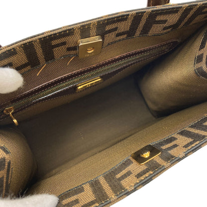 FENDI Zucca pattern 2WAY Handbag Canvas LeatherLadies [Used]