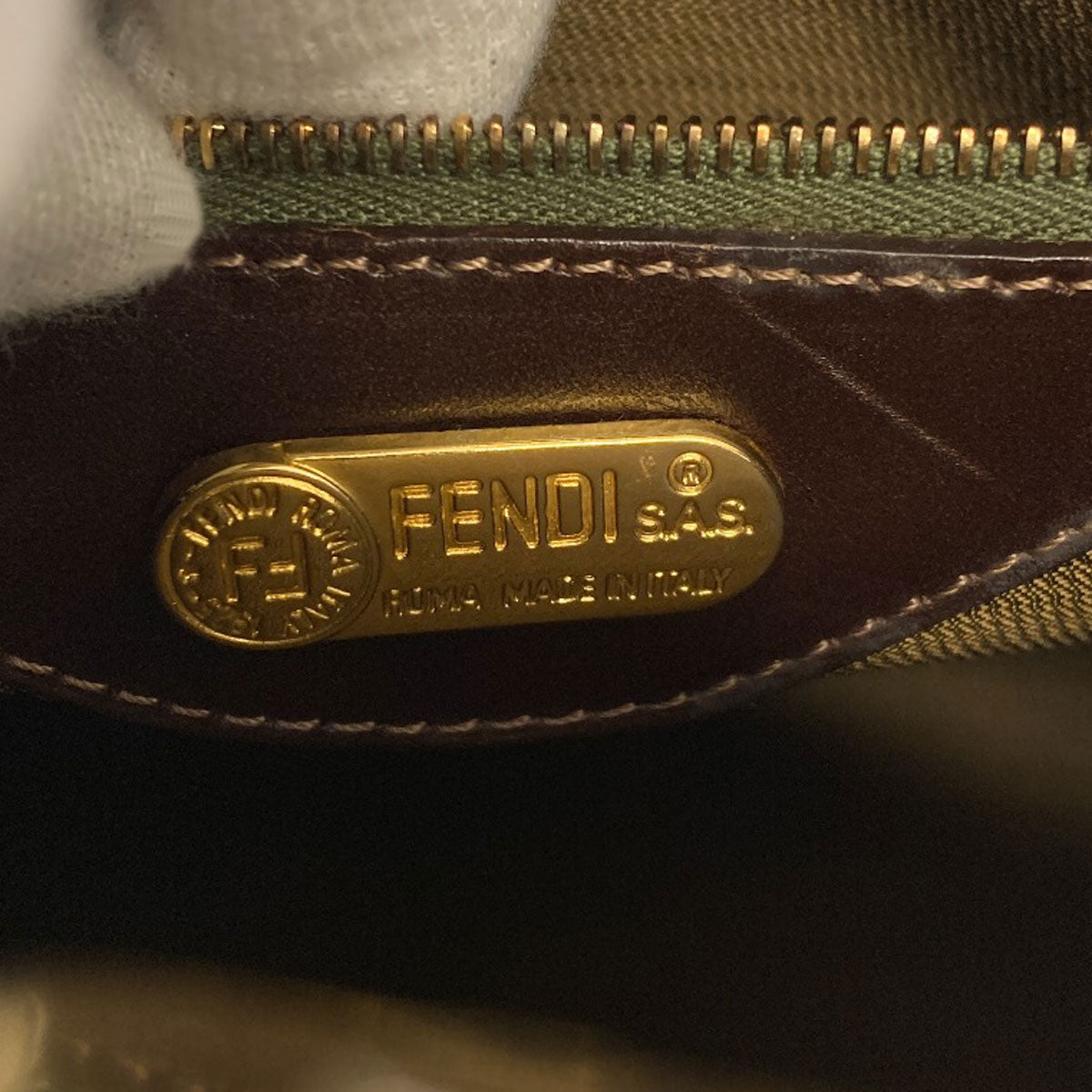 FENDI Zucca pattern 2WAY Handbag Canvas LeatherLadies [Used]
