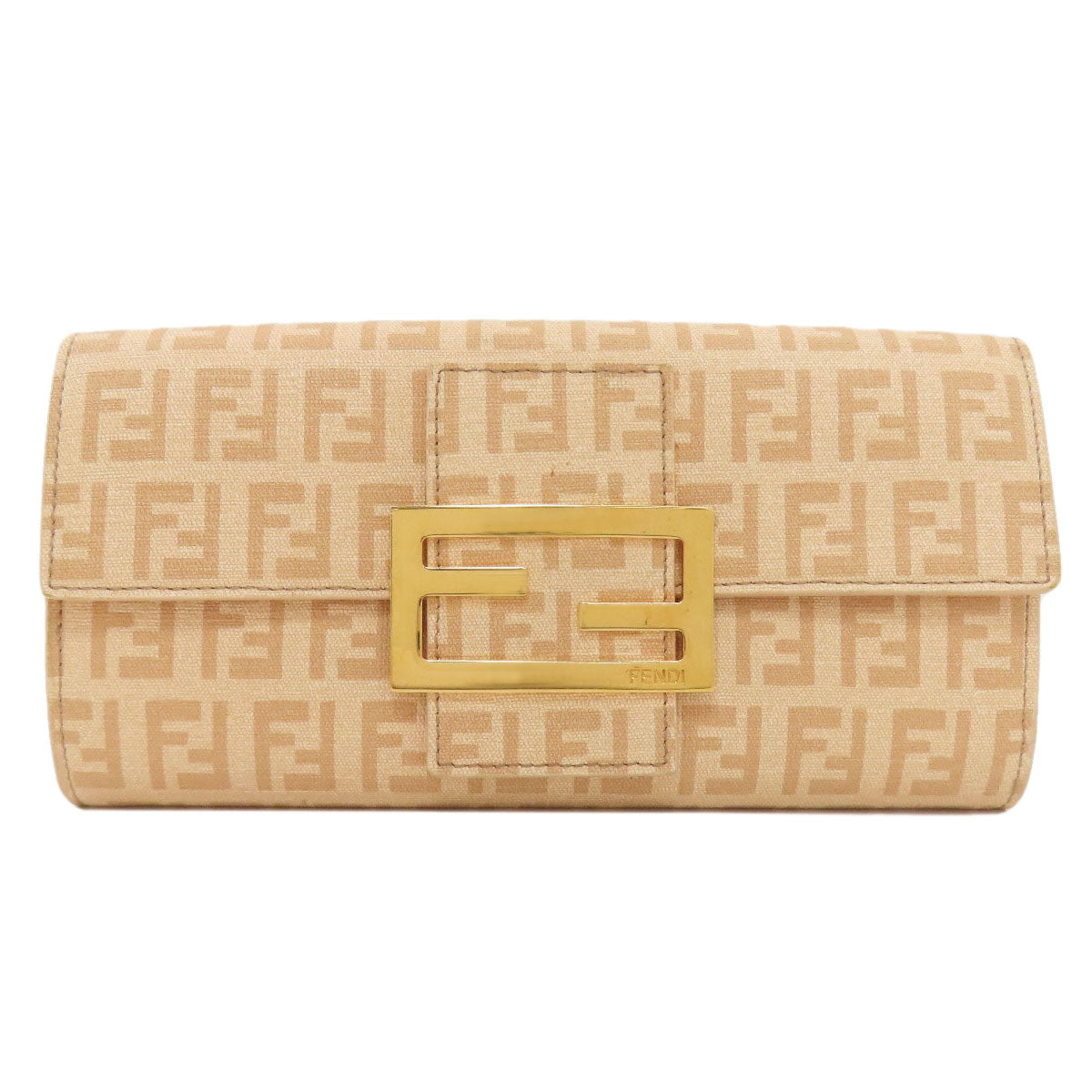 FENDI Zucchinopattern Long wallet (with coin pocket) PVC Ladies [Used]