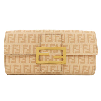 FENDI Zucchinopattern Long wallet (with coin pocket) PVC Ladies [Used]