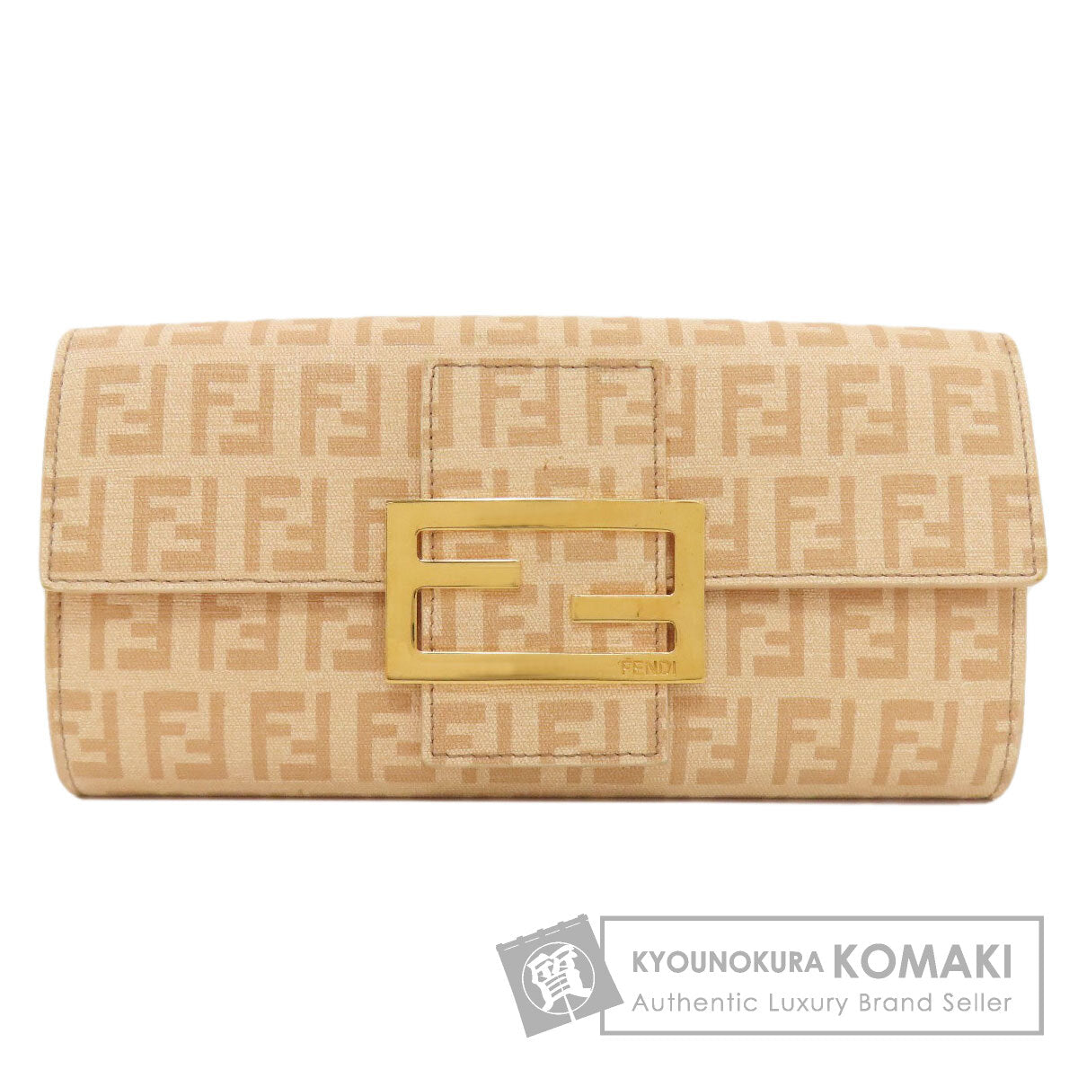 FENDI Zucchinopattern Long wallet (with coin pocket) PVC Ladies [Used]