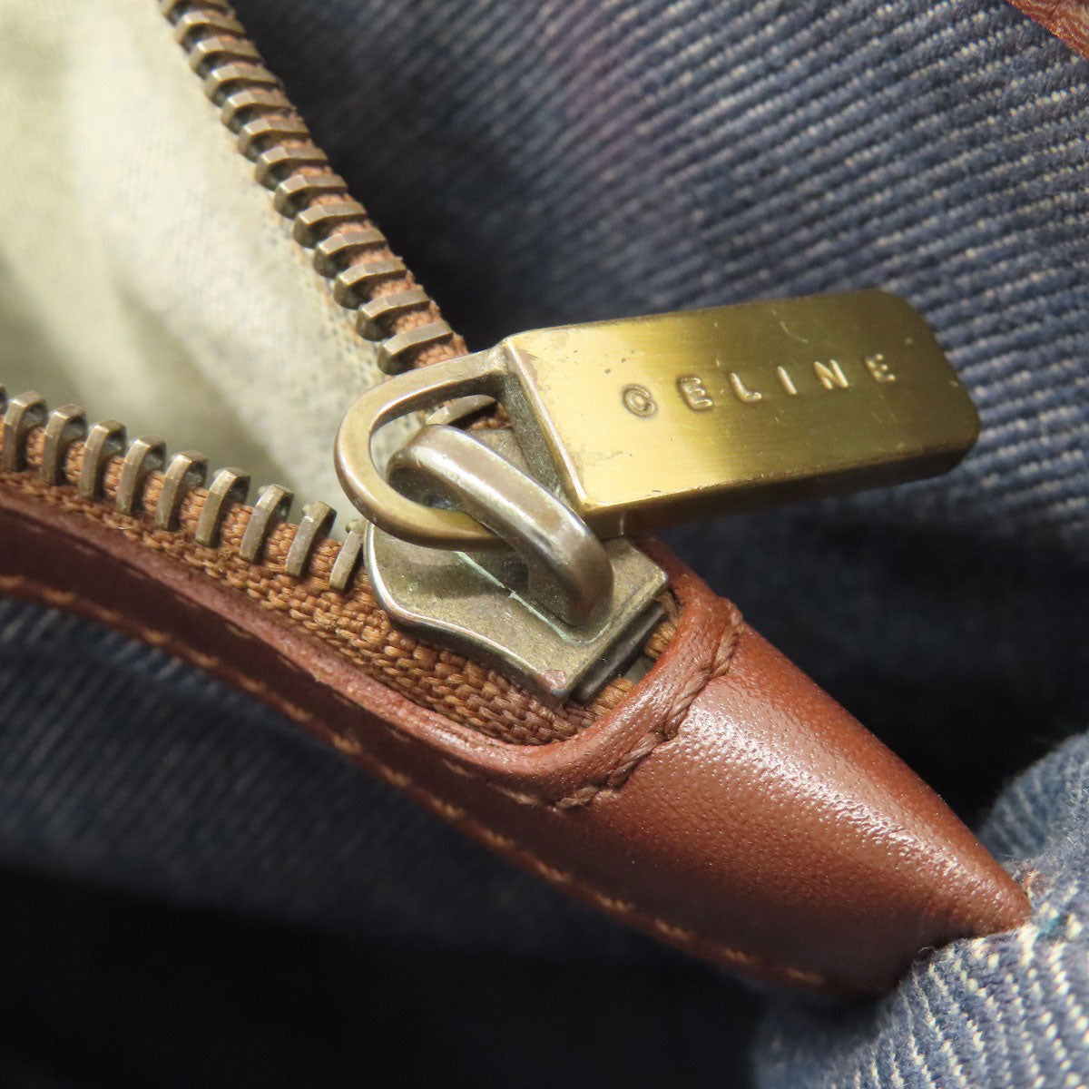 CELINE Boogie bag Handbag Denim LeatherLadies [Used]