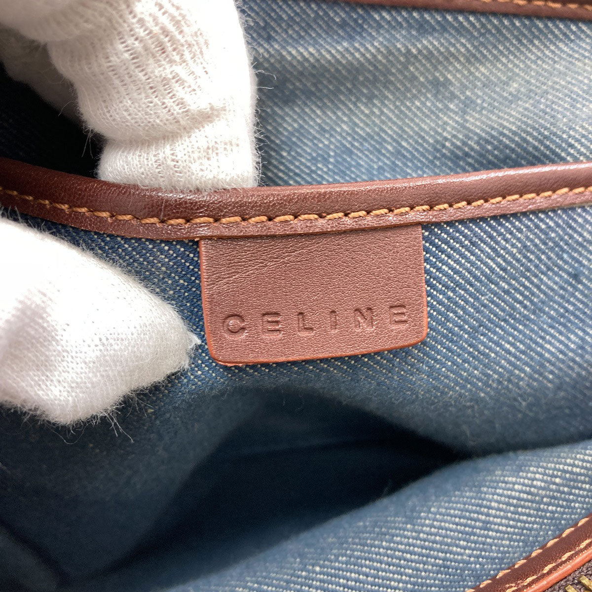 CELINE Boogie bag Handbag Denim LeatherLadies [Used]