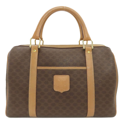 CELINE Mini Boston bag, Macadam pattern Handbag PVC LeatherLadies [Used]