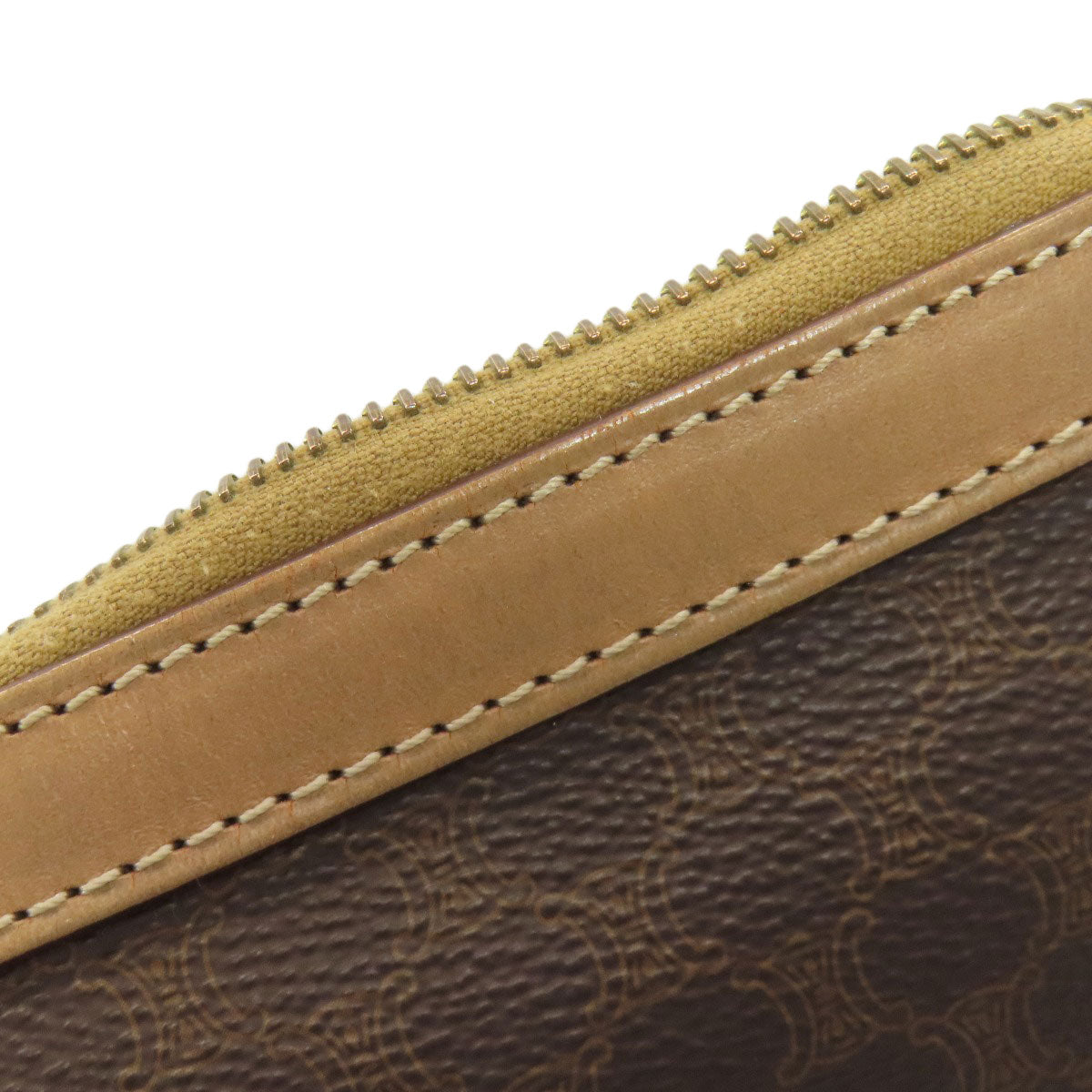 CELINE Mini Boston bag, Macadam pattern Handbag PVC LeatherLadies [Used]