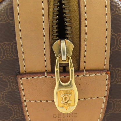 CELINE Mini Boston bag, Macadam pattern Handbag PVC LeatherLadies [Used]