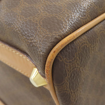CELINE Mini Boston bag, Macadam pattern Handbag PVC LeatherLadies [Used]