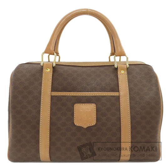 CELINE Mini Boston bag, Macadam pattern Handbag PVC LeatherLadies [Used]