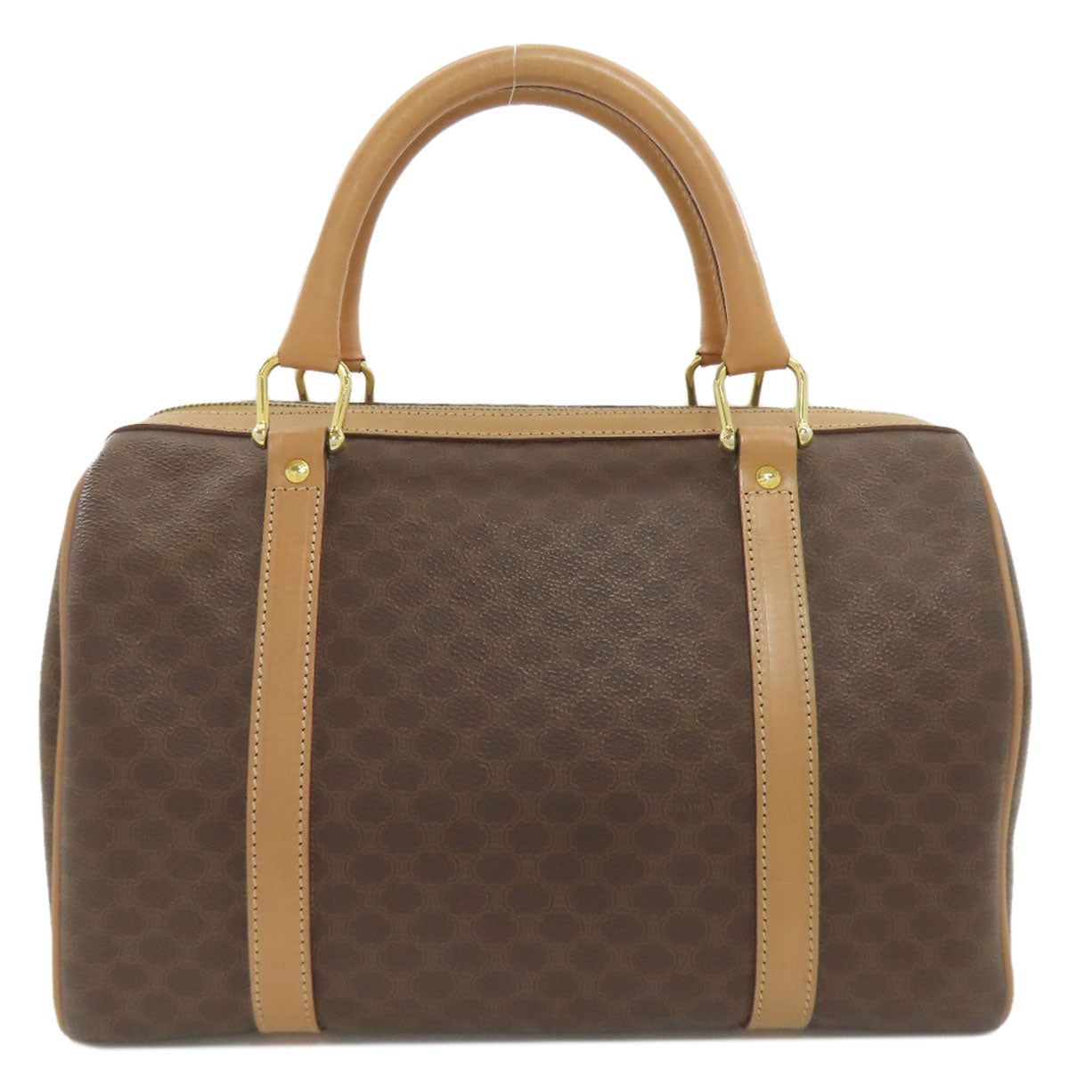 CELINE Mini Boston bag, Macadam pattern Handbag PVC LeatherLadies [Used]